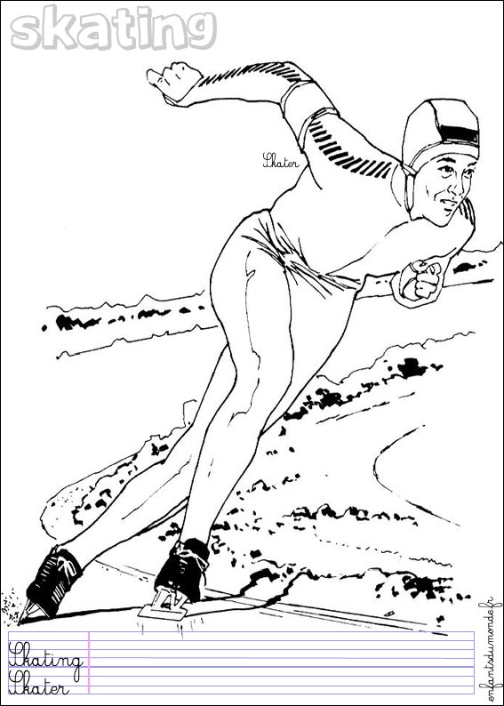 coloriage patinage 3